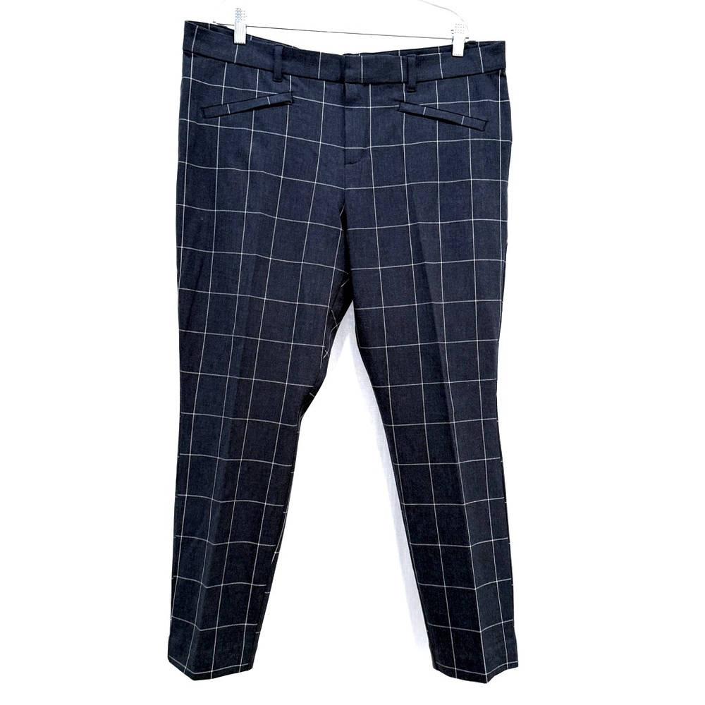 Gap Navy Plaid Ankle Pants, size 16